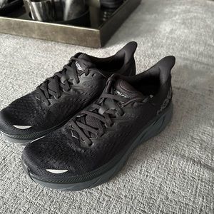 Brand new in box Hoka Clifton 8 black womens shoe.